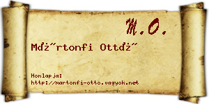 Mártonfi Ottó névjegykártya